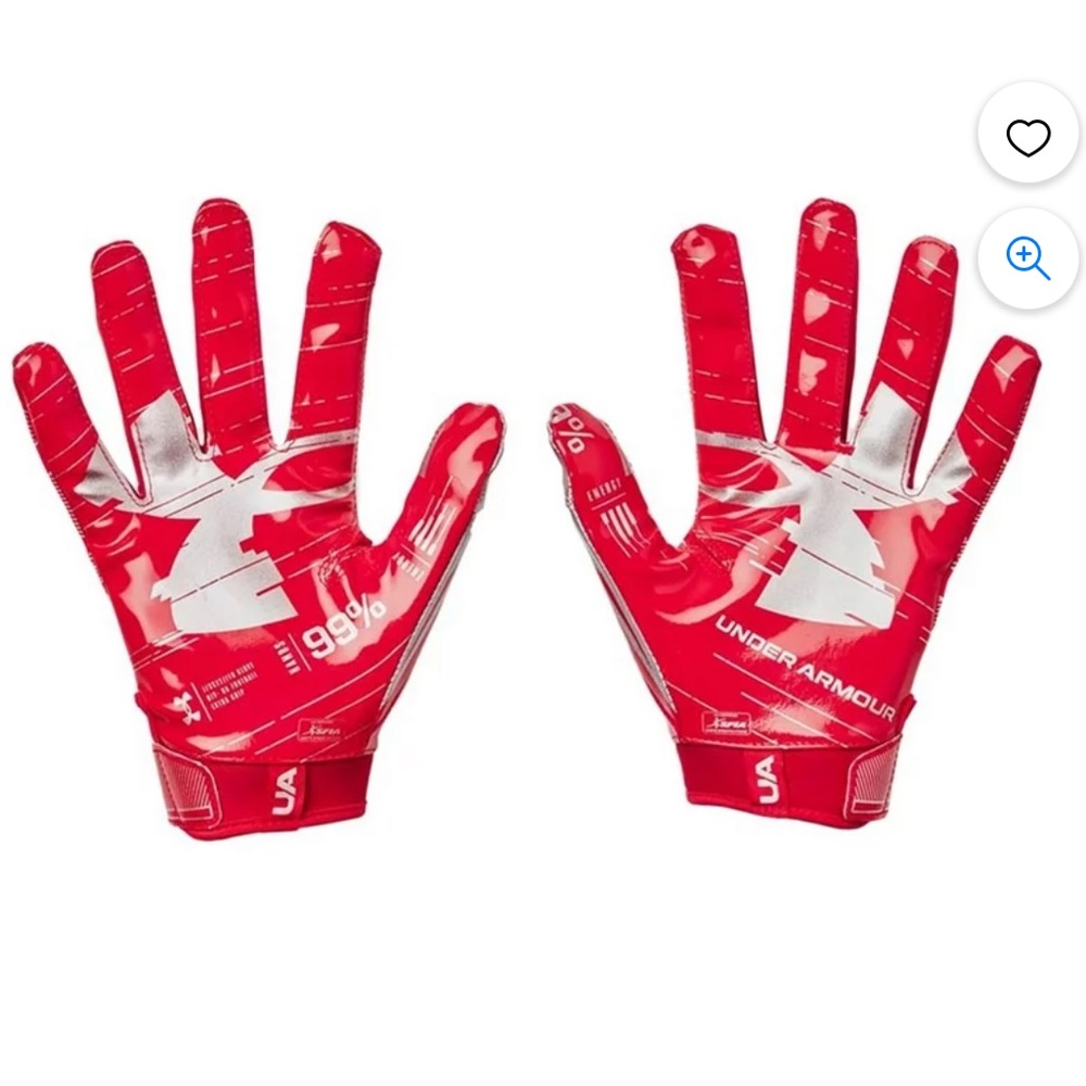 Like new! Boys Under Armour F8 Football Gloves. size Youth Medium